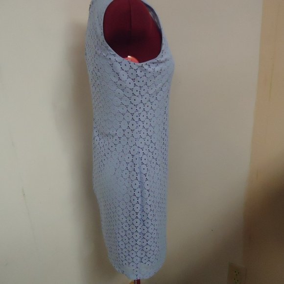 Snap Medium Lilac Eyelet Overlay Sleeveless Mini Dress - Picture 4 of 8